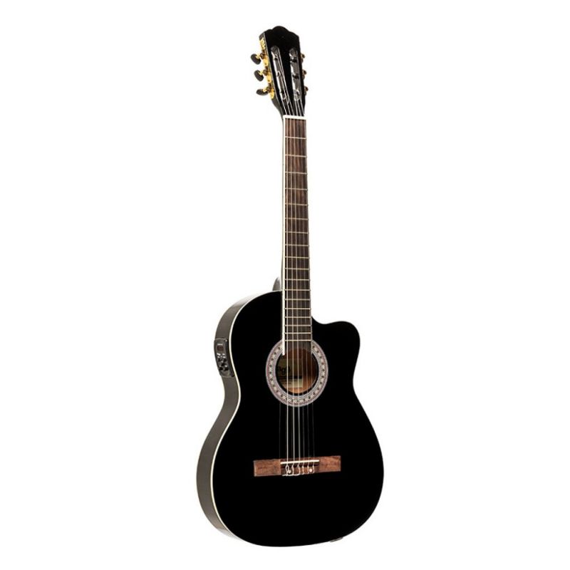 Гитара электроакустическая STAGG N SCL60 TCE-BLK